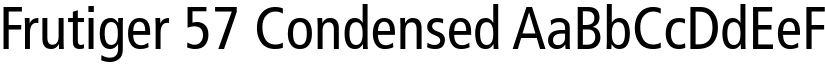 Frutiger 57 Condensed font