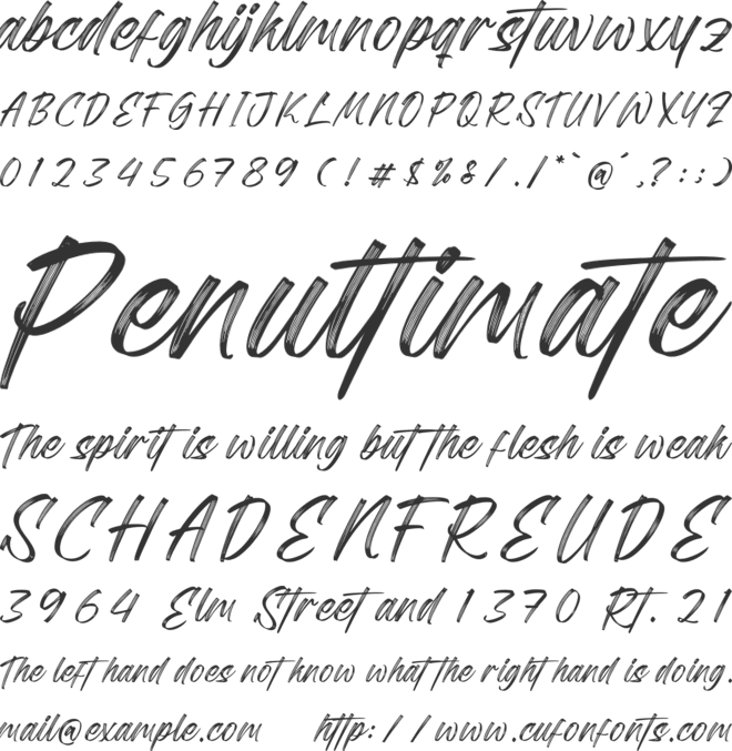 Suithame font preview