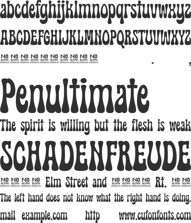 Monoway Groovey font preview