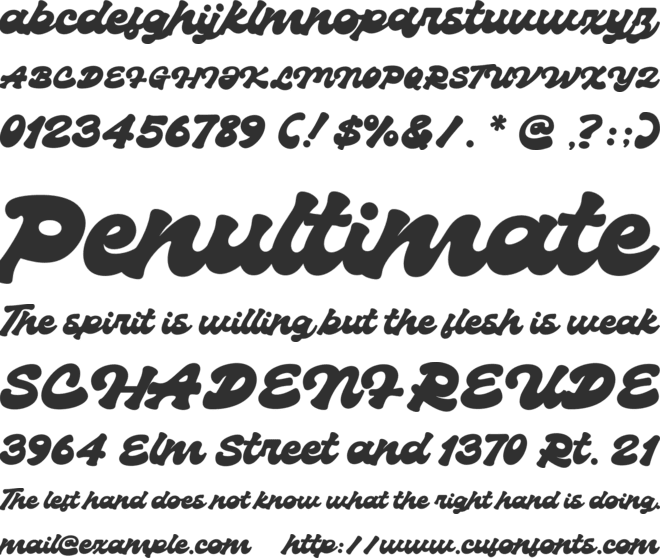Sellia font preview