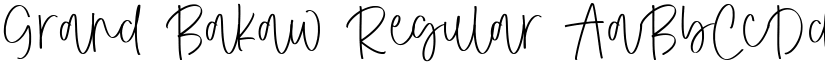 Grand Bakaw Regular font