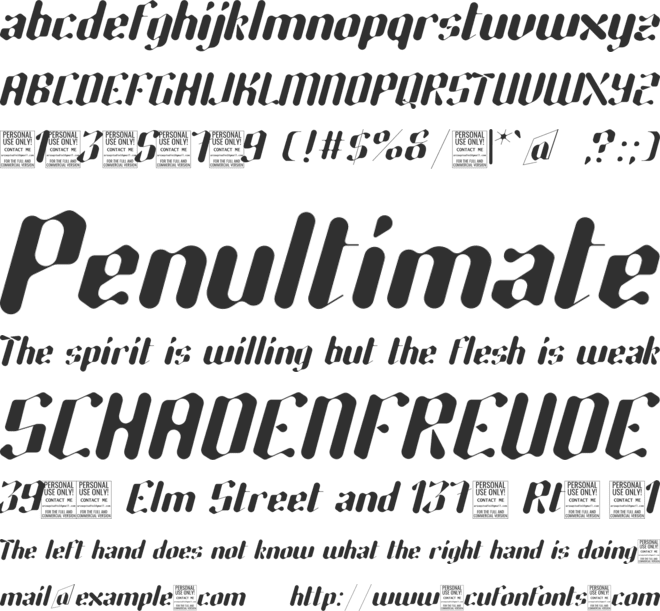 Mother font preview