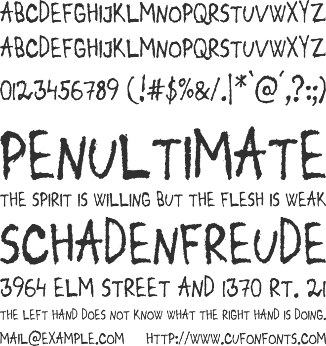 Dirty Harold font preview