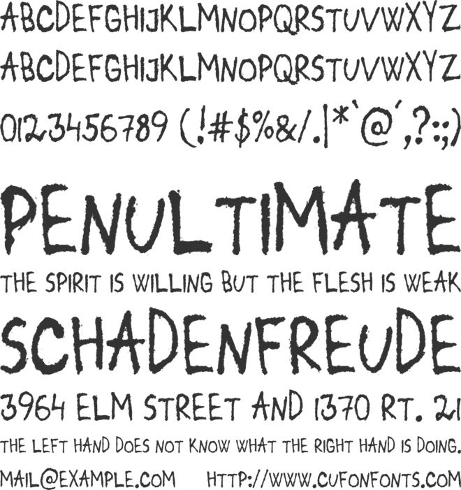 Dirty Harold font preview