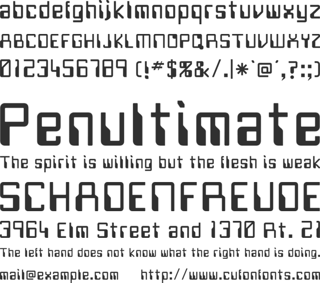 Justov Ultimate font preview