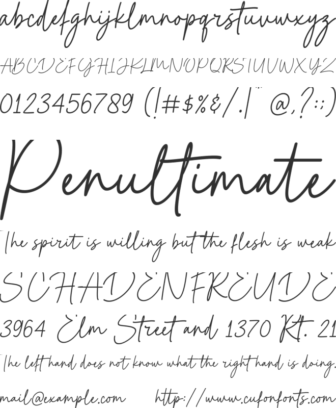 Hattinand font preview
