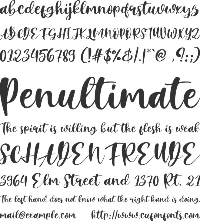 Mocaroni font preview