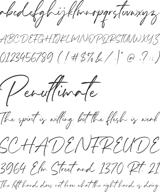 Moonstone History font preview