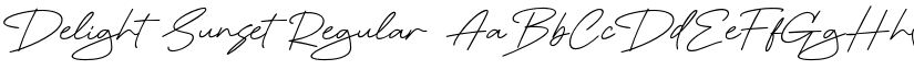 Delight Sunset Regular font