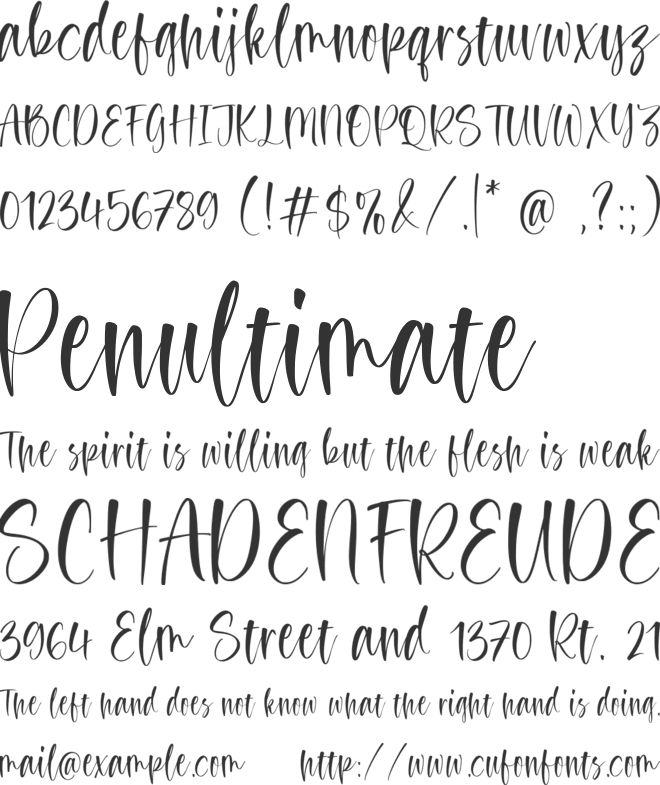 Honey and Yogurt font preview