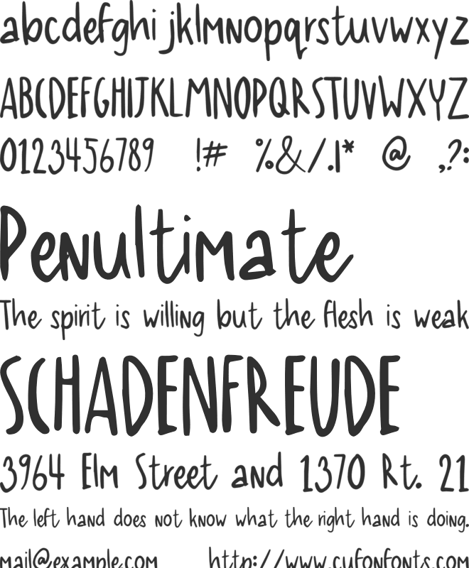 RECALLING font preview