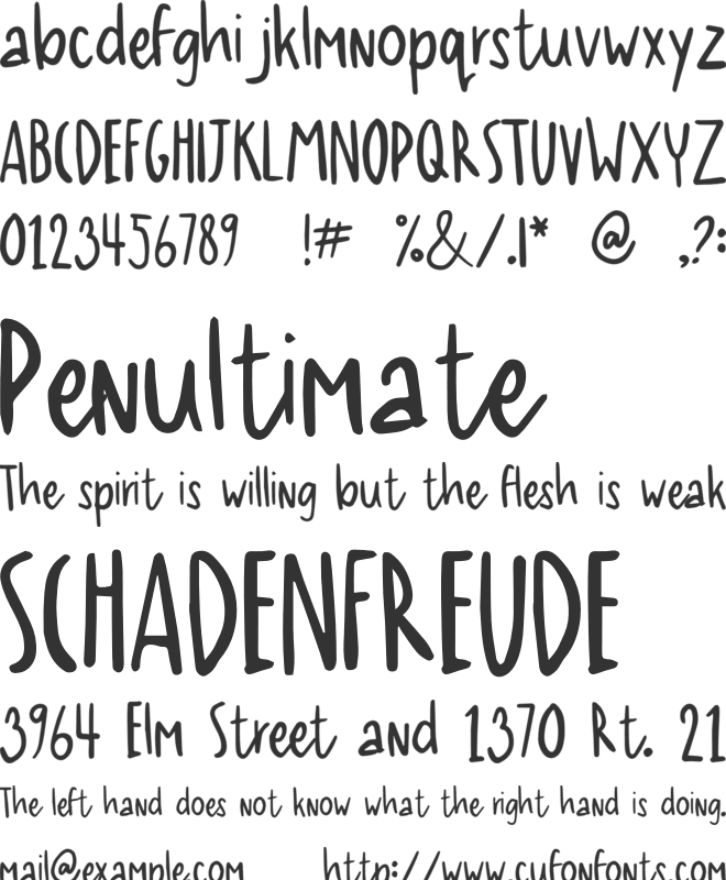 RECALLING font preview