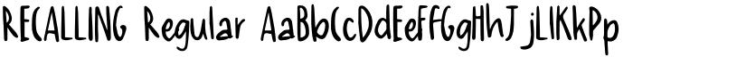 RECALLING Regular font