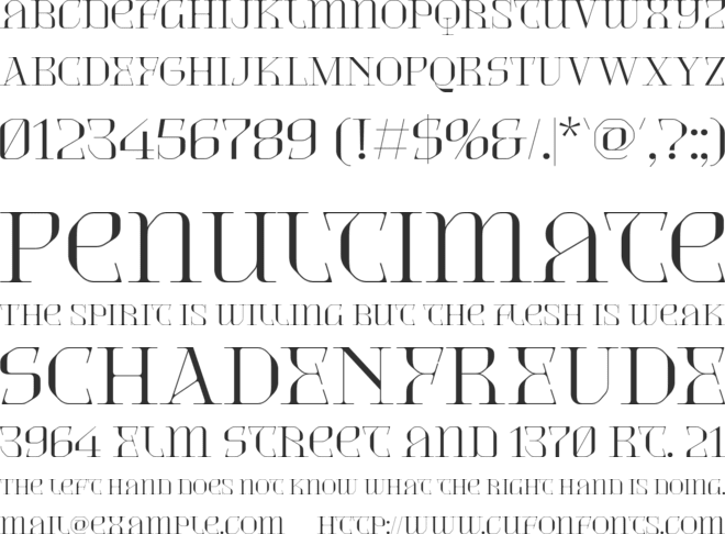 QUICKNITY font preview