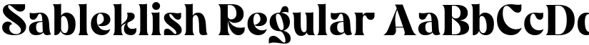 Sableklish Regular font