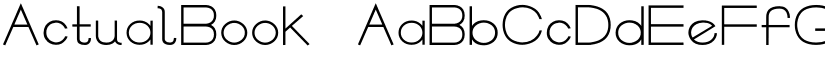 ActualBook font