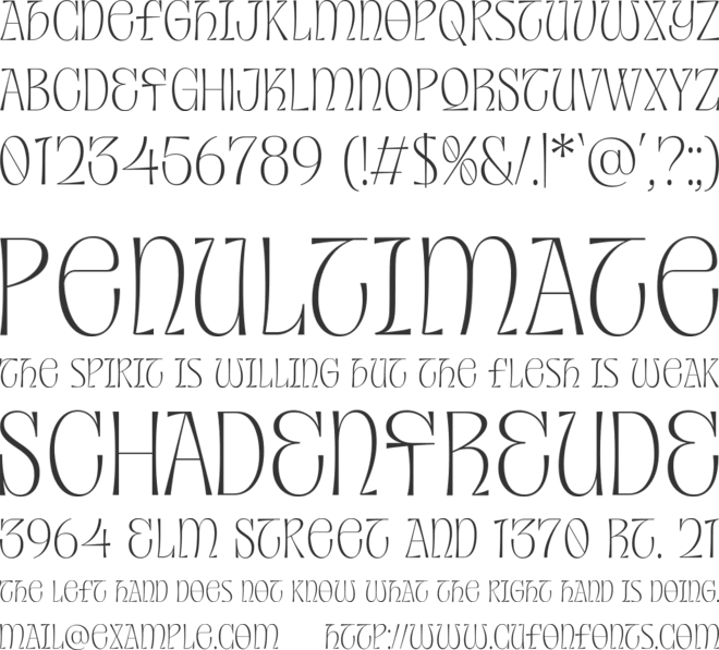 SPARTHONES font preview