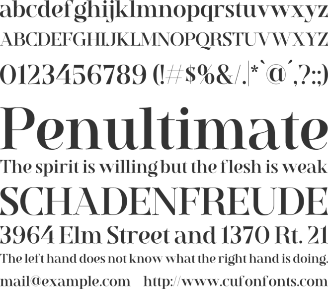 Voguella font preview