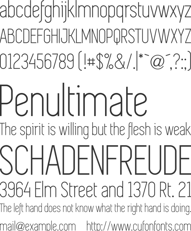 Simplifica font preview