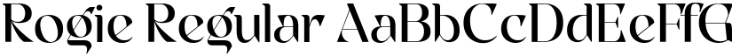 Rogie Regular font