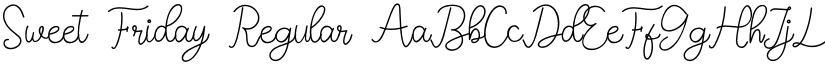 Sweet Friday Regular font