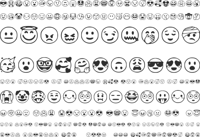 Google Emojis Regular V2 font preview
