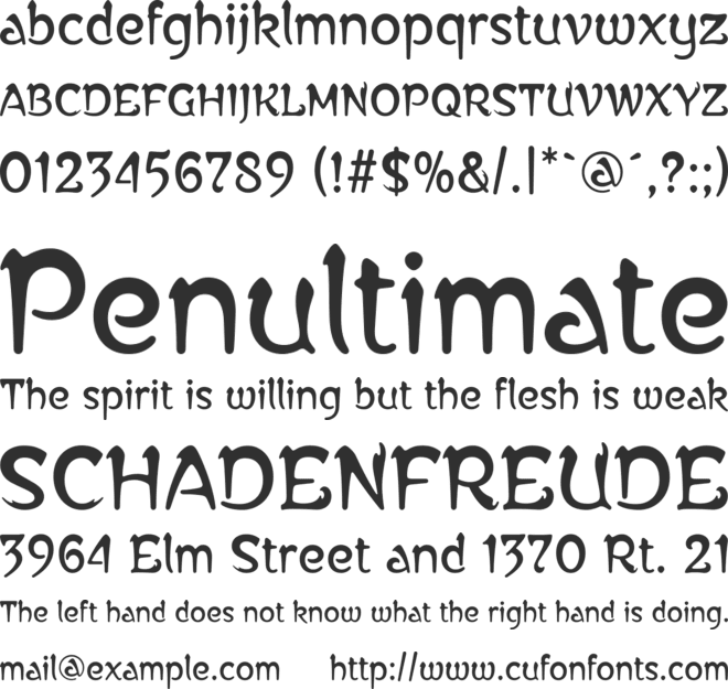 Alphonse Mucha font preview