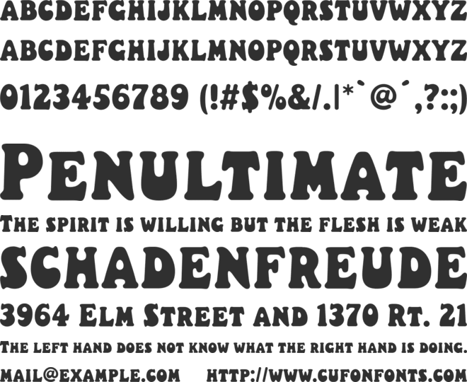 Christmas Pudding font preview