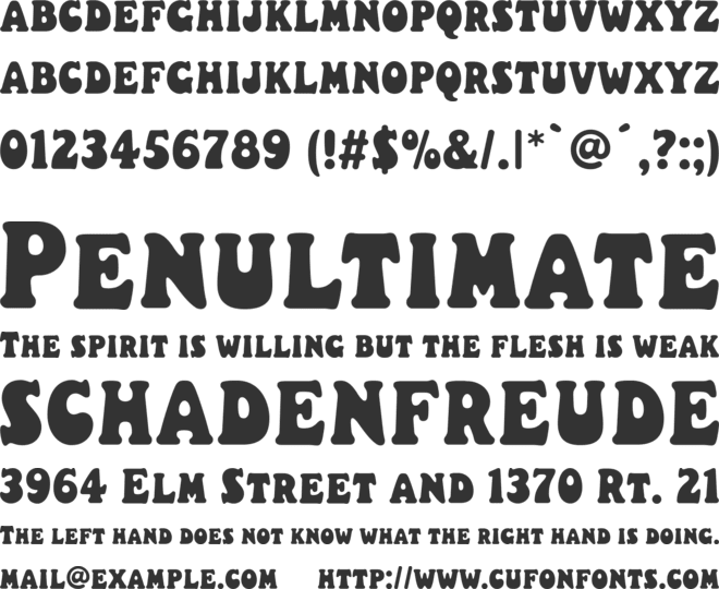Christmas Pudding font preview