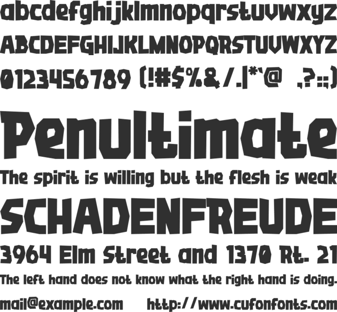 Southpole-Explorer font preview