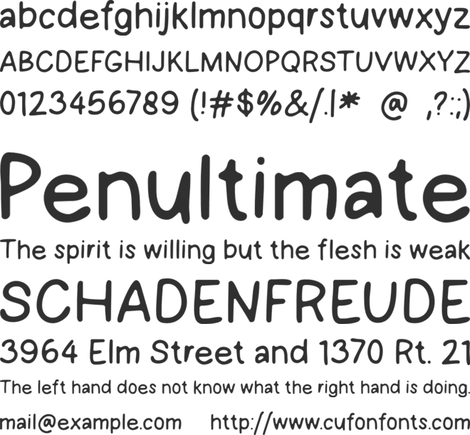 Dreamy font preview