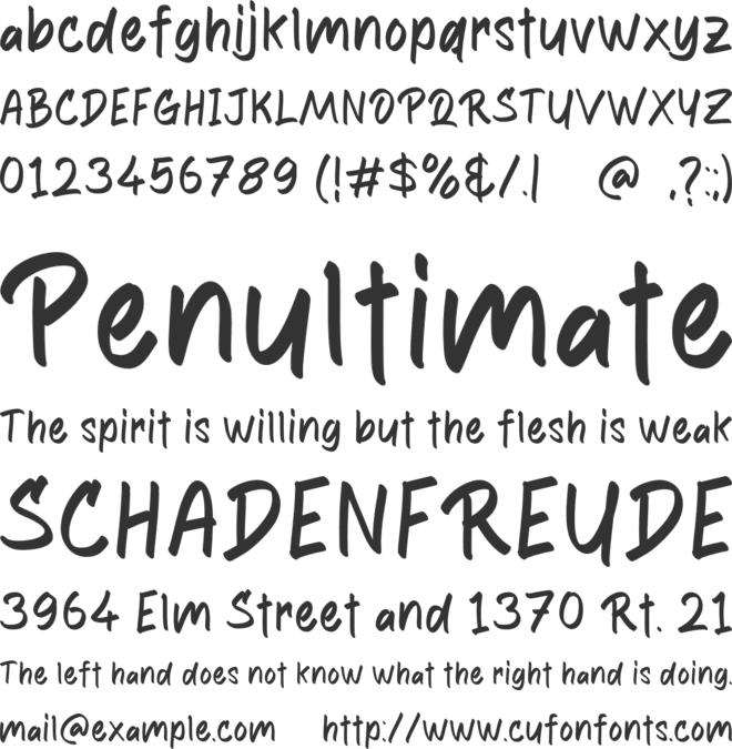 Anthony Write font preview