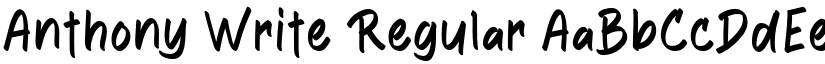 Anthony Write Regular font
