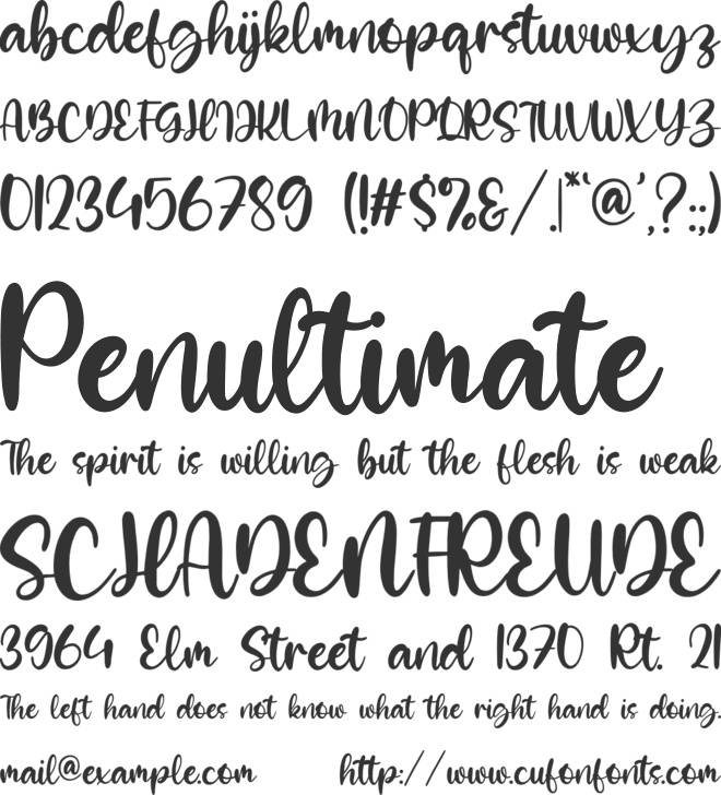 Blue Elfira font preview