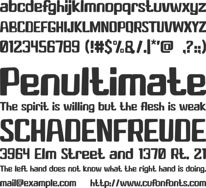 Toon-City font preview