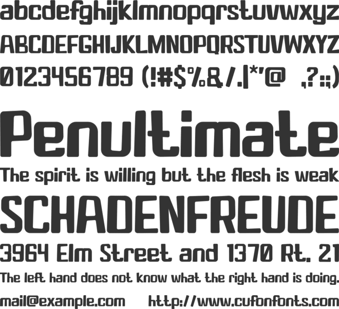 Toon-City font preview