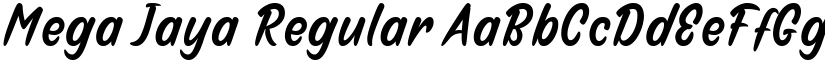 Mega Jaya Regular font