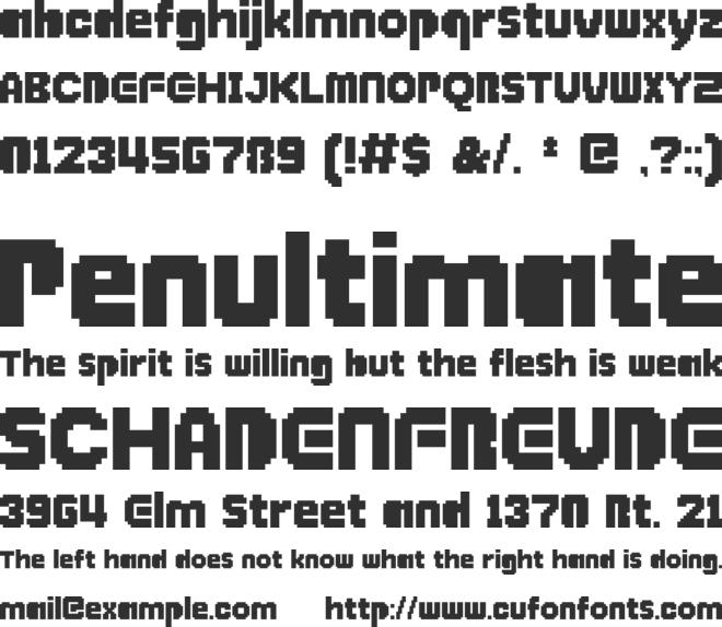 SuperMario85 font preview