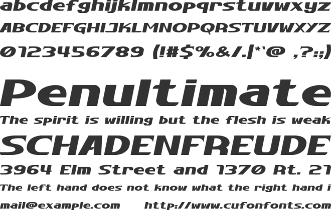 High-Gear font preview