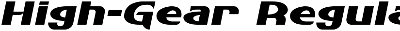 High-Gear Regular font