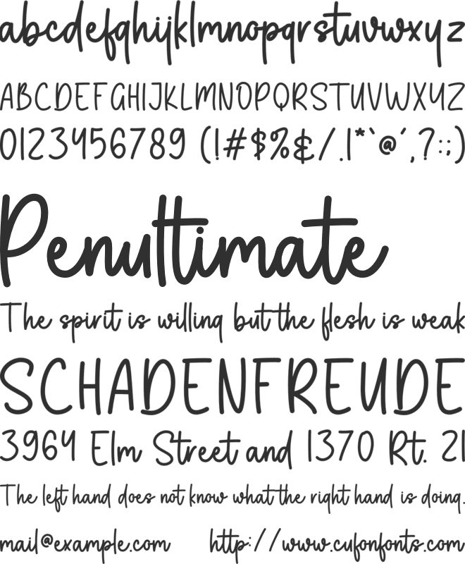 Beautiful Day font preview