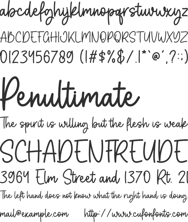 Baby Walk font preview