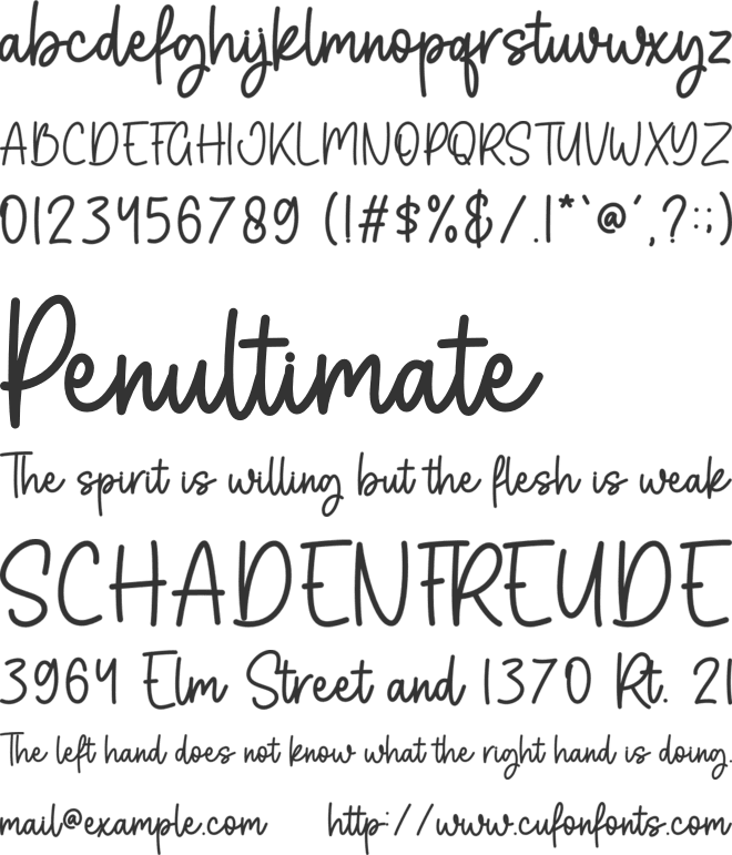 Baby Walk font preview