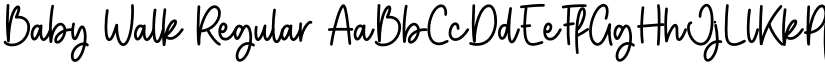 Baby Walk Regular font