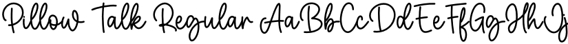 Pillow Talk Regular font