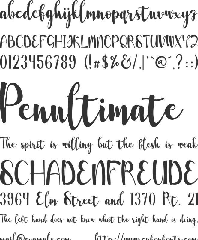 Dellyma font preview