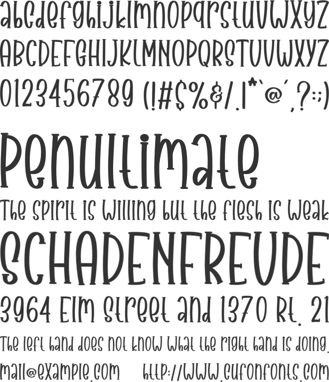 Love Amanda font preview