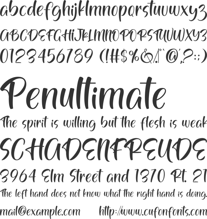 More Pepper font preview