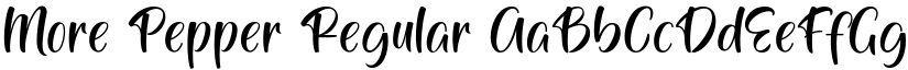 More Pepper Regular font
