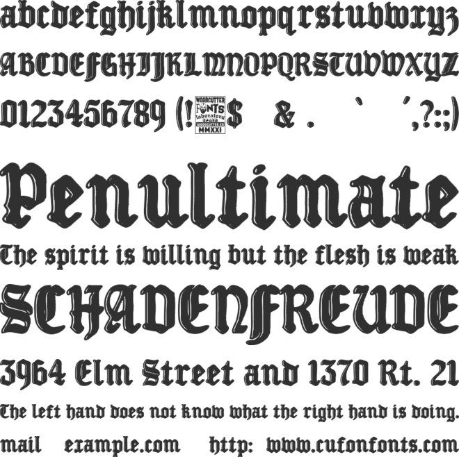 Gothic Division 1939 font preview